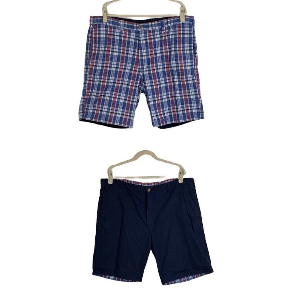 Authentic Indian Madras Olde School Brand Reversible Shorts Size 40